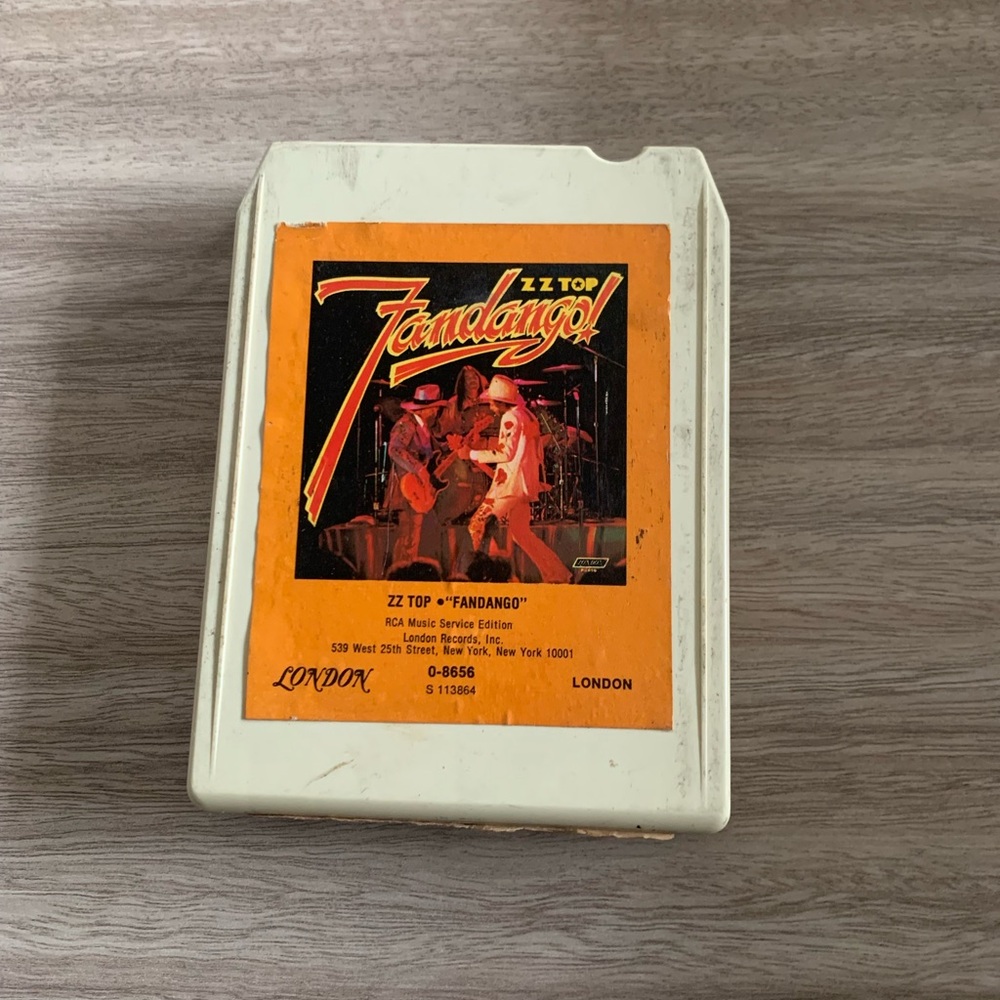 ZZ Top Fandango 8 Track Tape - London Records 1975